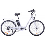 Elektrický mestský bicykel Fuzlu Labuť biela 28" E-2 lesklý 